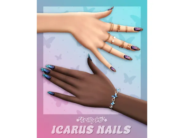 Maxis Match Icarus Nails by trillyke - The Sims 4 Custom Content