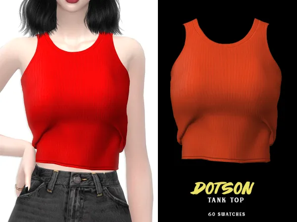 Alpha Dotson Tank Top by grafity-cc - The Sims 4 Custom Content