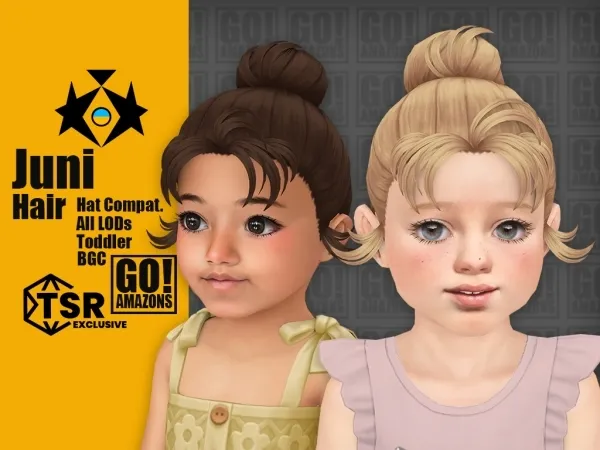 Maxis Match Juni Hair - The Sims 4 Custom Content
