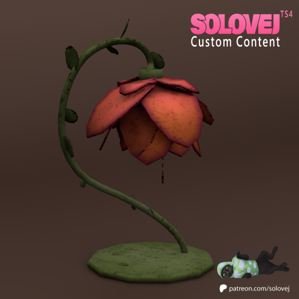 Maxis Match Antique flower lamp by simsfinds - The Sims 4 Custom Content