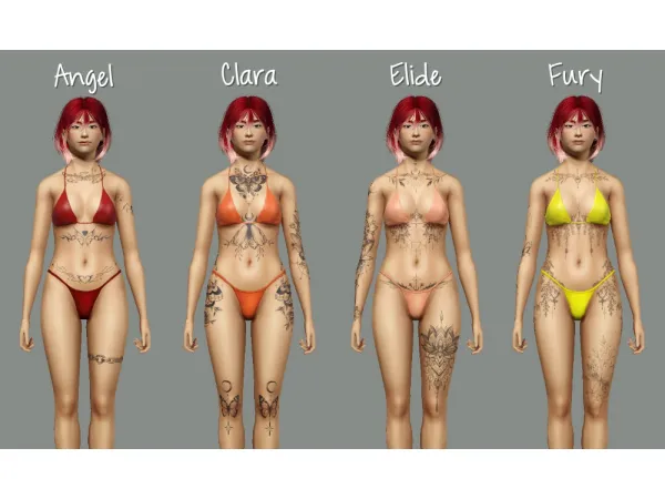 4t3 RavenBlends Tattoos Conversion by simsfinds - The Sims 3 Custom Content