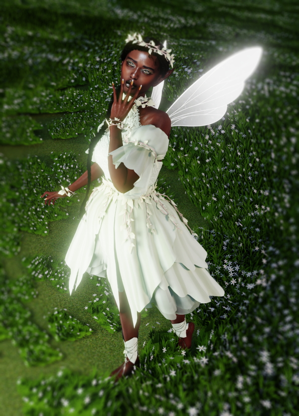 Alpha Shining Nikki Green Rose by simsfinds - The Sims 4 Custom Content