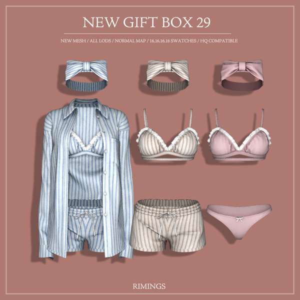 Alpha [RIMINGS] NEW GIFT BOX 29 by simsfinds - The Sims 4 Custom Content