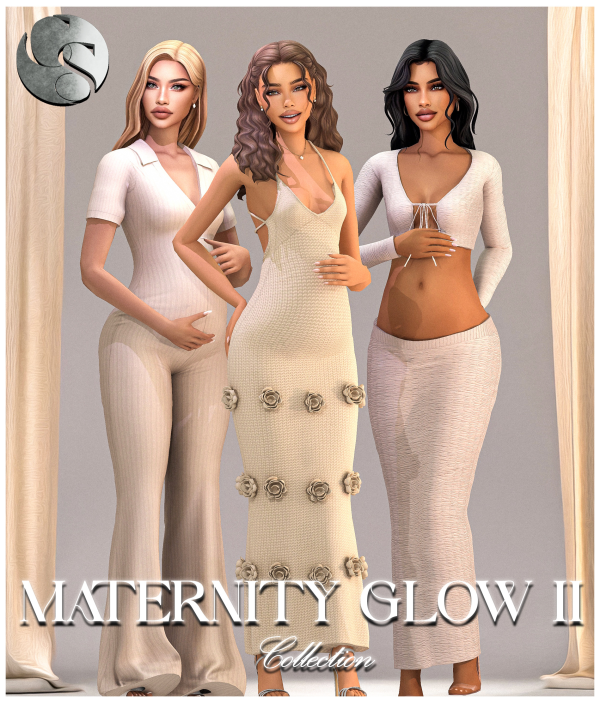 Alpha CAMUFLAJE Maternity Glow II Collection by simsfinds - The Sims 4 custom content