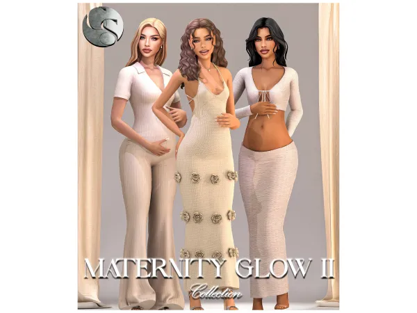 Alpha CAMUFLAJE Maternity Glow II Collection - The Sims 4 custom content