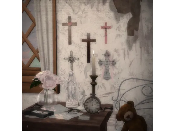 wall crosses + southern gothic photos (recolor) by gh0stlyvisage