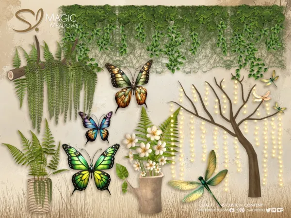 Alpha Magic Meadows Forest Plants - The Sims 4 Custom Content
