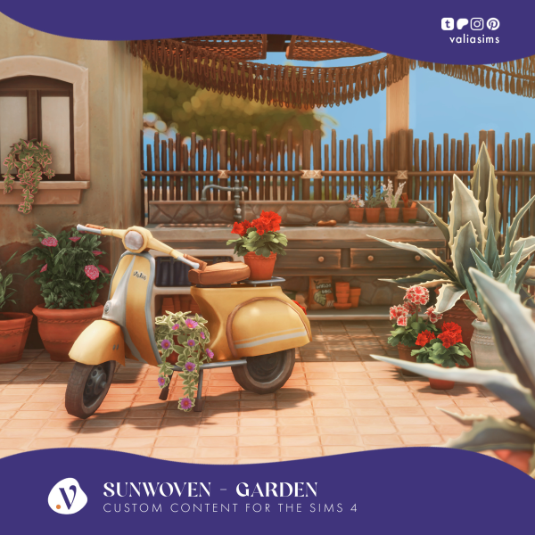 Maxis Match Sunwoven Garden by simsfinds - The Sims 4 Custom Content