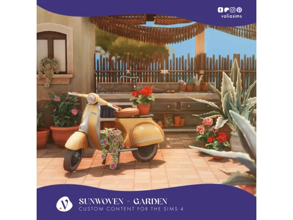 Maxis Match Sunwoven Garden by valiasims - The Sims 4 Custom Content