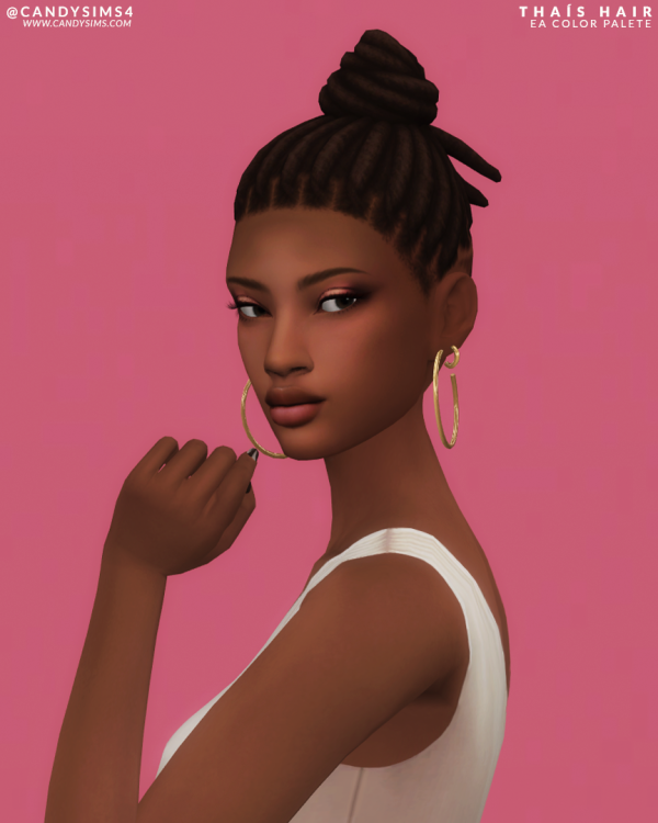 Maxis Match THAÍS HAIR by simsfinds - The Sims 4 Custom Content