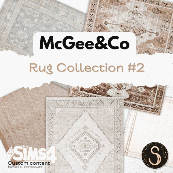 Alpha Sims4Luxury McGeeCo Rug Collection 2 by simsfinds - The Sims 4 Custom Content
