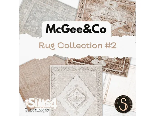 Alpha Sims4Luxury McGeeCo Rug Collection 2 - The Sims 4 Custom Content