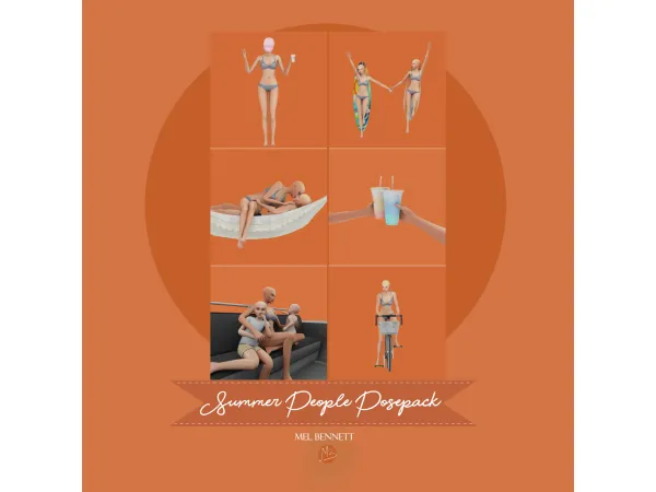 Mix Summer People Posepack - The Sims 4 Custom Content