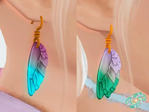 Trillyke Fairy Wing Earring 4TO3 for CHILD by simsfinds - The Sims 3 Custom Content