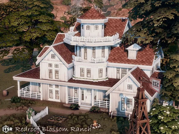 Maxis Match Redroof Blossom Ranch l noCC - The Sims 4 Custom Content