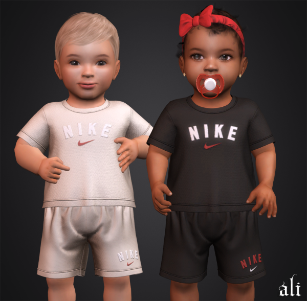 Alpha NIKE set (infant) by simsfinds - The Sims 4 Custom Content