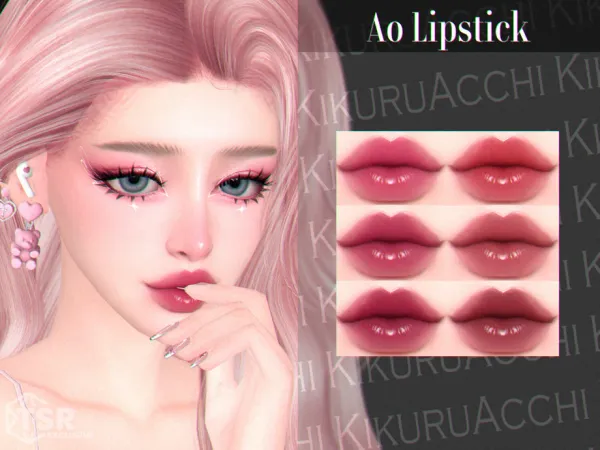 Alpha Ao Lipstick by Kikuruacchi - The Sims 4 Custom Content