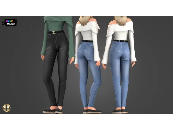 Maxis Match Orla Jeans by Modco Studios - The Sims 4 Custom Content