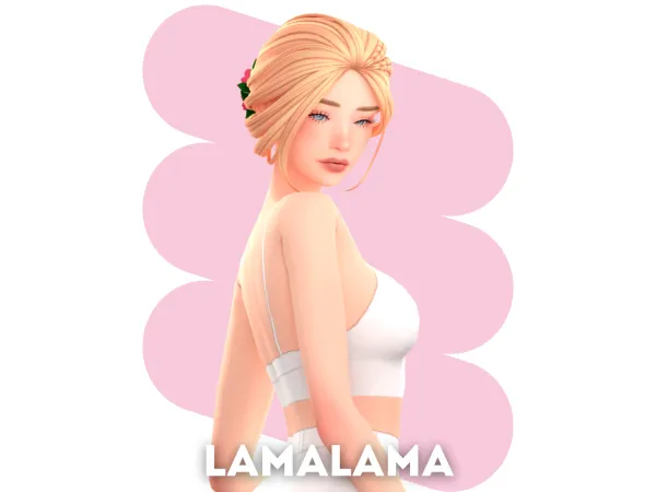 Maxis Match Hair Bree by LamaLama - The Sims 4 Custom Content