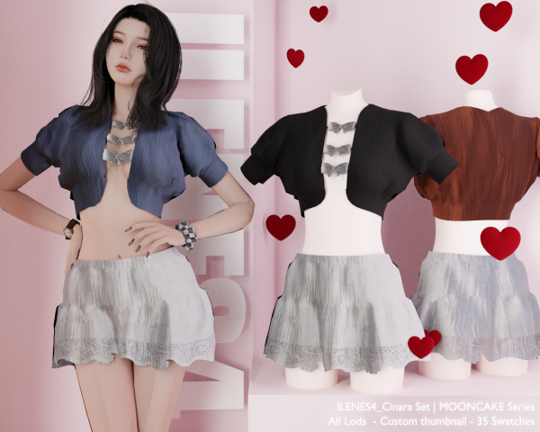 Alpha ILN Cinaya Set by ilenes4 - The Sims 4 Custom Content