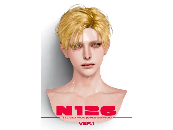 Alpha [SIMS4TS4] MoooD Hair N126 VER1 - The Sims 4 Custom Content