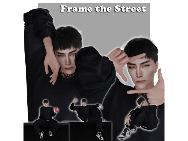 Alpha Frame the street - The Sims 4 Custom Content