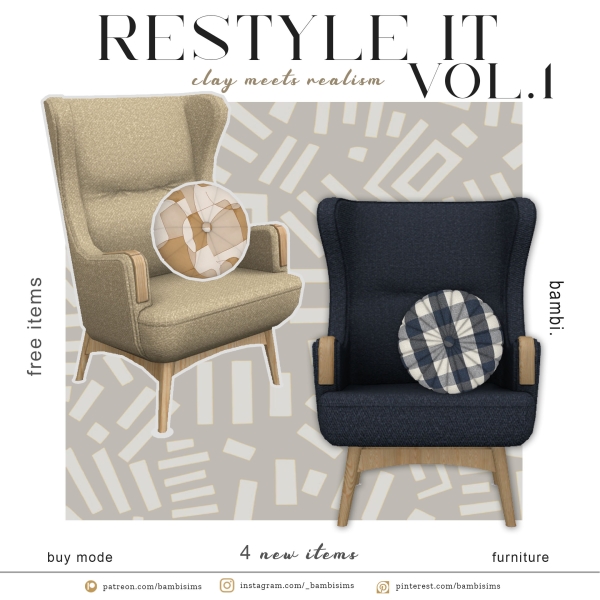 Mix restyle it vol1 by bambisims - The Sims 4 Custom Content