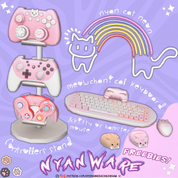 Mix Nyanware freebies by simsfinds - The Sims 4 Custom Content