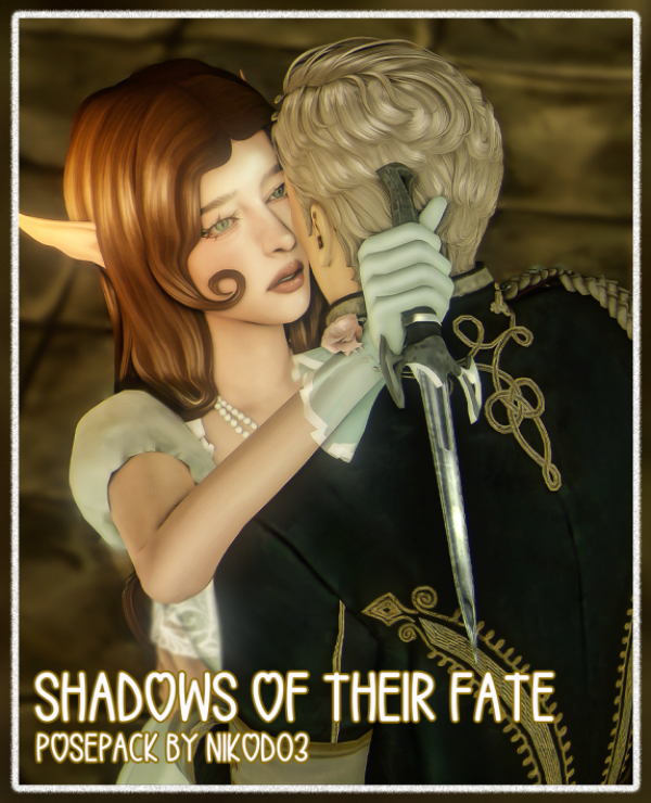 Mix Posepack Shadows of Their Fate by nikod03 - The Sims 4 Custom Content
