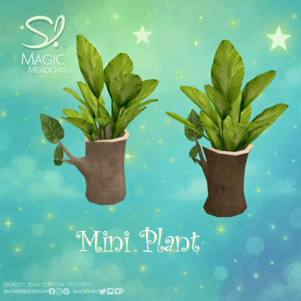 Alpha Magic Meadows Mini Plant by simcredible - The Sims 4 Custom Content