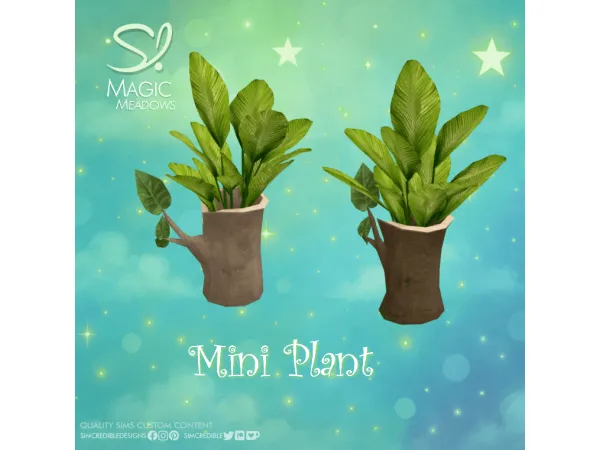 Alpha Magic Meadows Mini Plant - The Sims 4 Custom Content