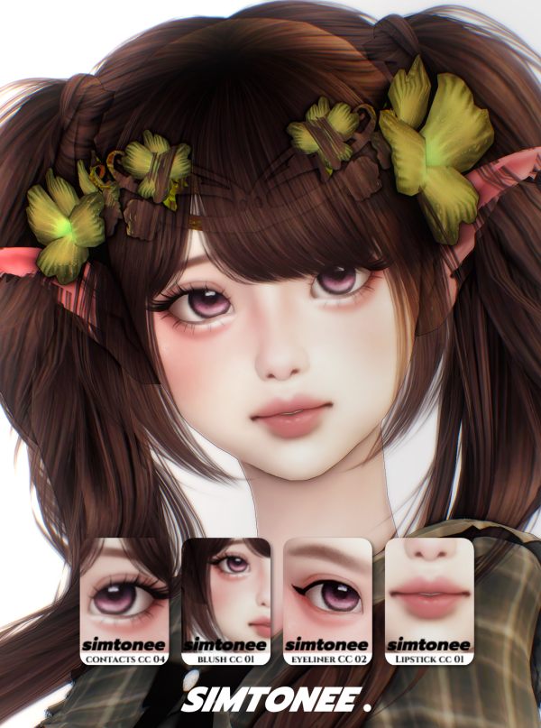 Mix Simtonee Makeup Set 02 by simsfinds - The Sims 4 Custom Content