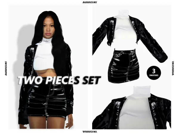 Alpha TWO PIECES SET by BADDDIESIMS - The Sims 4 Custom Content
