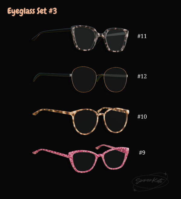 Alpha Eyeglass Set 3 by simmerkatex - The Sims 4 Custom Content