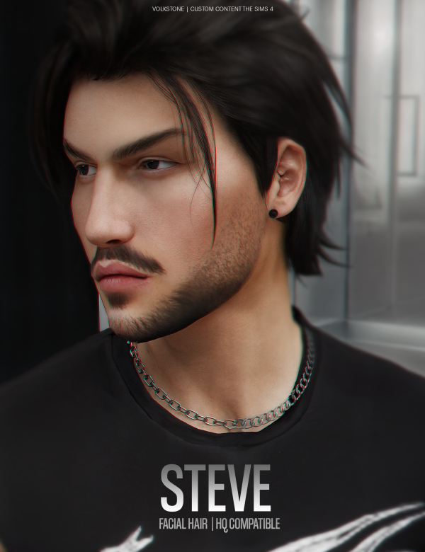 Alpha VOLKS FACIAL HAIR N01 by volkstonesims - The Sims 4 Custom Content