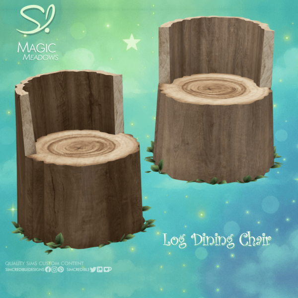 Alpha Magic Meadows Dining Chair by simcredible - The Sims 4 Custom Content