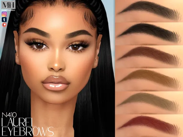 Alpha Laurel Eyebrows N410 by magichandcc - The Sims 4 Custom Content