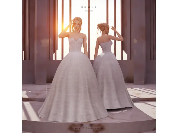 Maxis Match Dress nu00ba1 Wedding Collection - The Sims 4 Custom Content