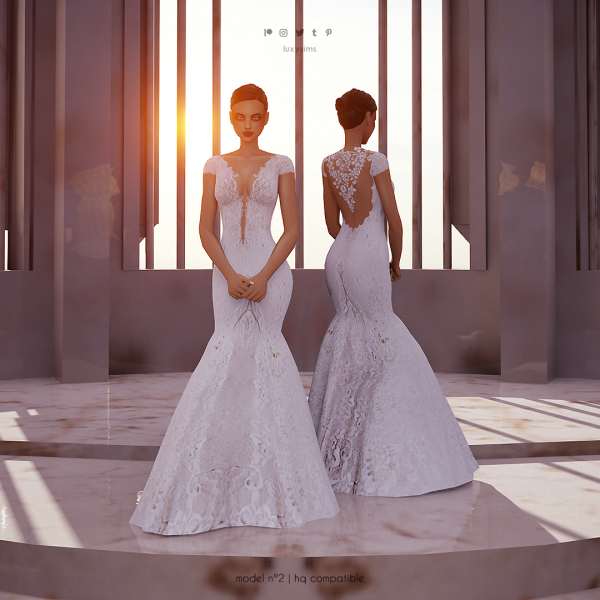 Maxis Match Dress nº2 Wedding Collection by luxysims - The Sims 4 Custom Content