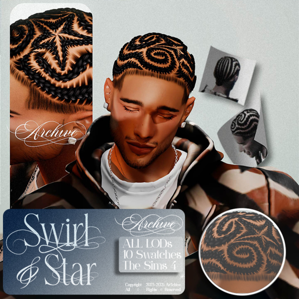 Alpha Swirl Star by simsfinds - The Sims 4 Custom Content