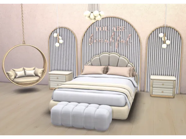 Mix Modern Bedroom Part 1 by comiko - The Sims 4 Custom Content