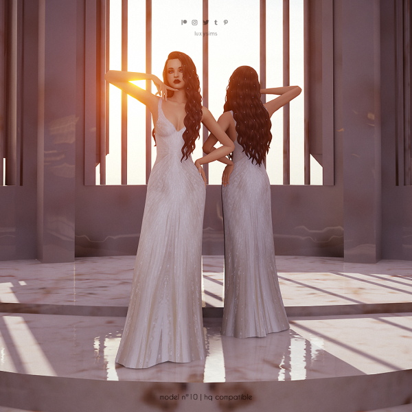 Maxis Match Dress nº10 Wedding Collection by luxysims - The Sims 4 Custom Content