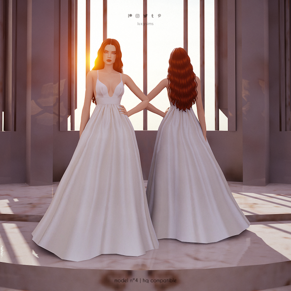 Maxis Match Dress n4 Wedding Collection by luxysims - The Sims 4 Custom Content