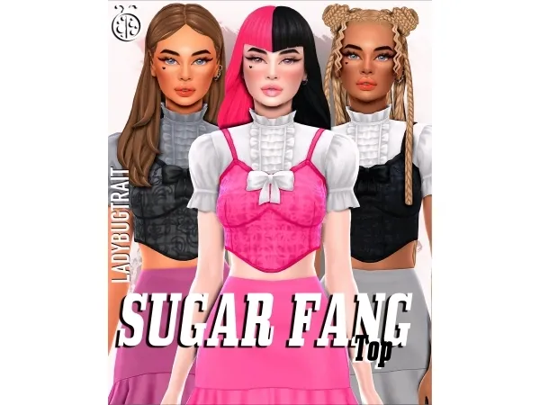 Maxis Match Sugar Fang Top download - The Sims 4 Custom Content