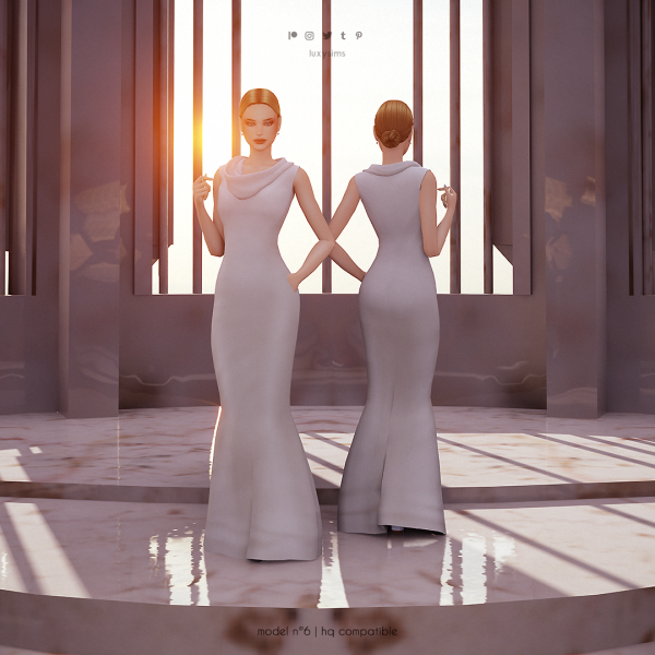 Maxis Match Dress n6 Wedding Collection by luxysims - The Sims 4 Custom Content