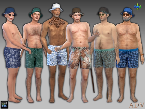 Alpha Swimwear for seniors by artedellavita_mabra - The Sims 4 Custom Content