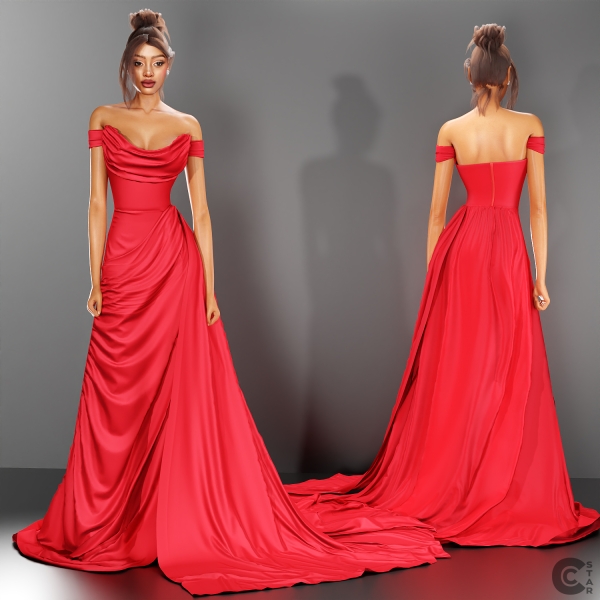 Mix Floor Sweeping Gown cool_conent_star by cool_content_star - The Sims 4 Custom Content