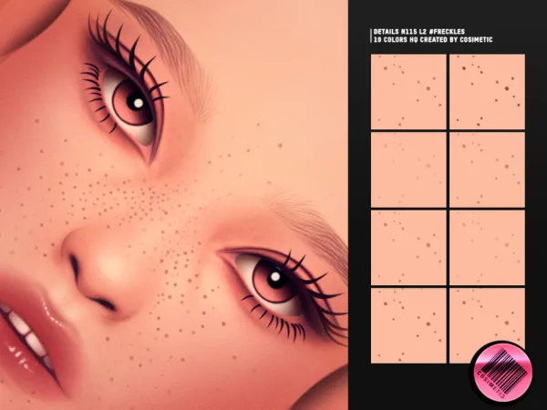 Maxis Match Muted Dot Freckles N115 L2 by cosimetic - The Sims 4 Custom Content