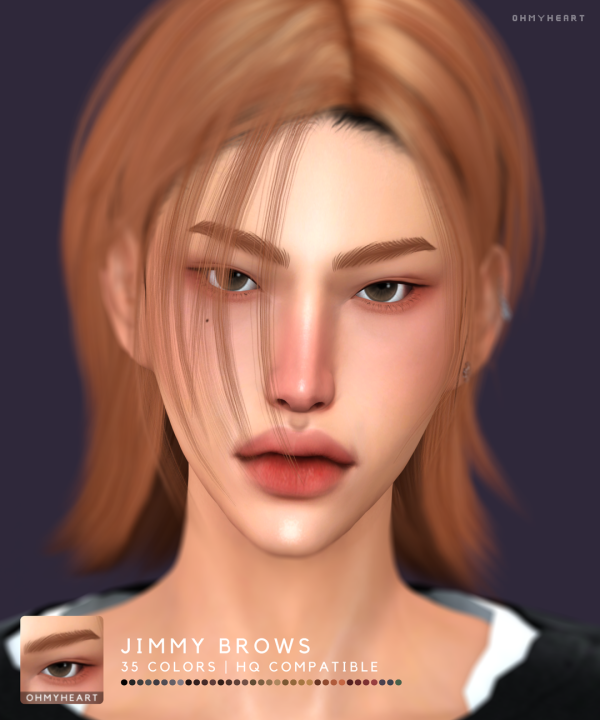 Alpha ohmyheart jimmy brows by ohmyheart - The Sims 4 Custom Content