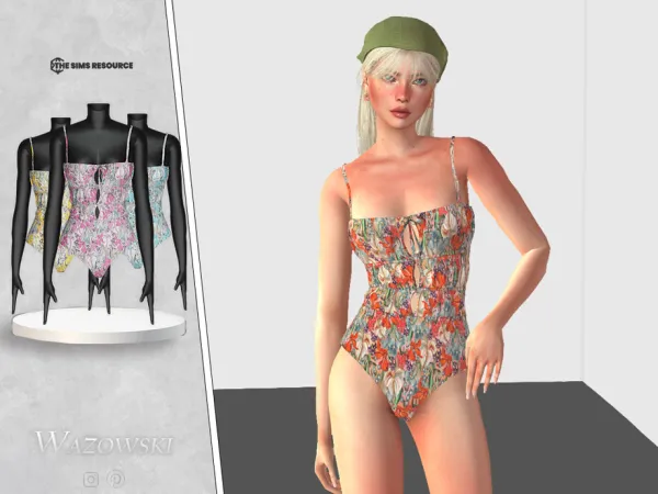 Maxis Match Lizbeth Swimsuit by thesimsresource - The Sims 4 Custom Content